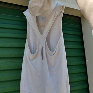 Slouch sleeveless hoodie